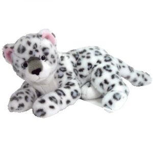 TY Snow Leopard Plush Stuffed Animal White Gray Spotted Soft Toy